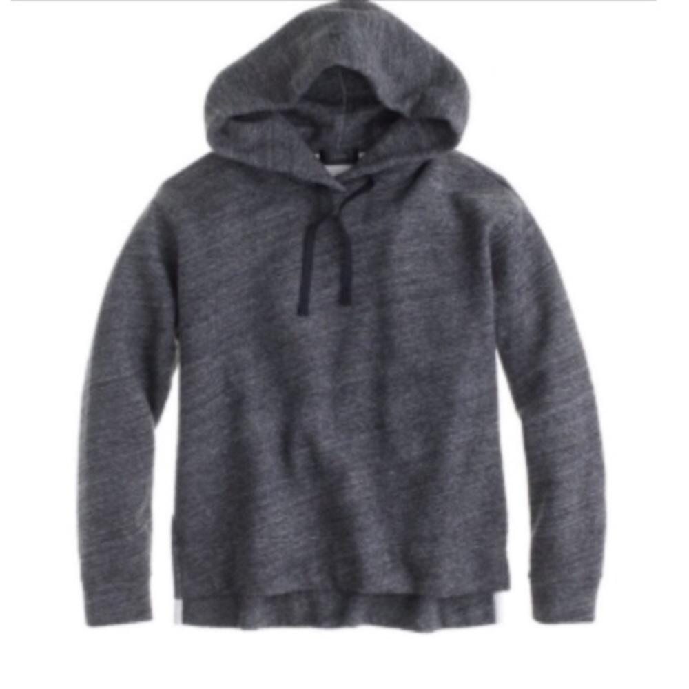 J Crew Gray Oversized Fleece Hoodie Sweatshirt M